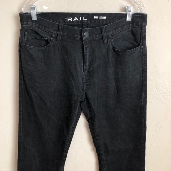 The Rail Mens Black Skinny Denim Jeans - Picture 5 of 12